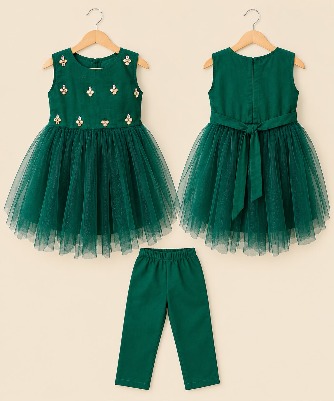 Elegant Lawn Cotton and Net Sleeveless Frock with Exquisite Handmade Stone Work.